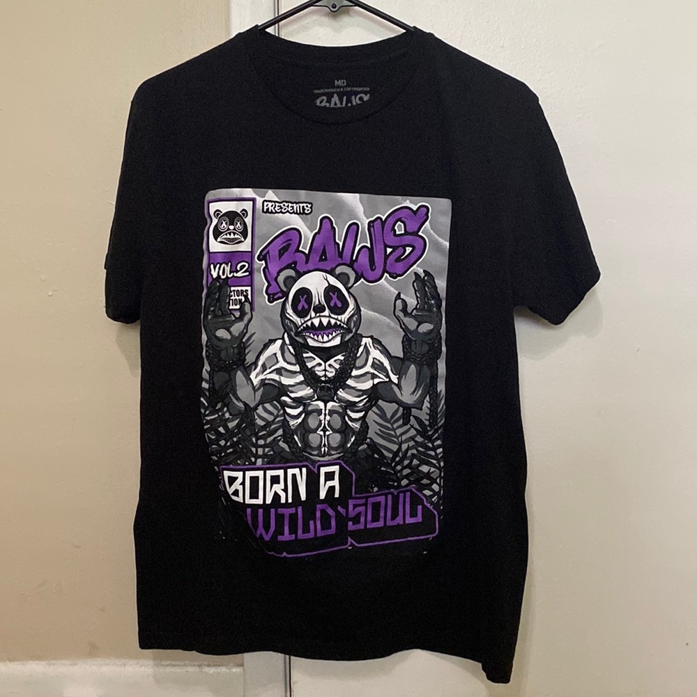 BAWS “Vol.2 Born A Wild-Souls” T-Shirt Black/Gray/Purple Size M